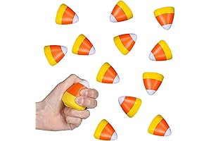 Halloween Candy Corn Squishy Stress Ball 12-Pack