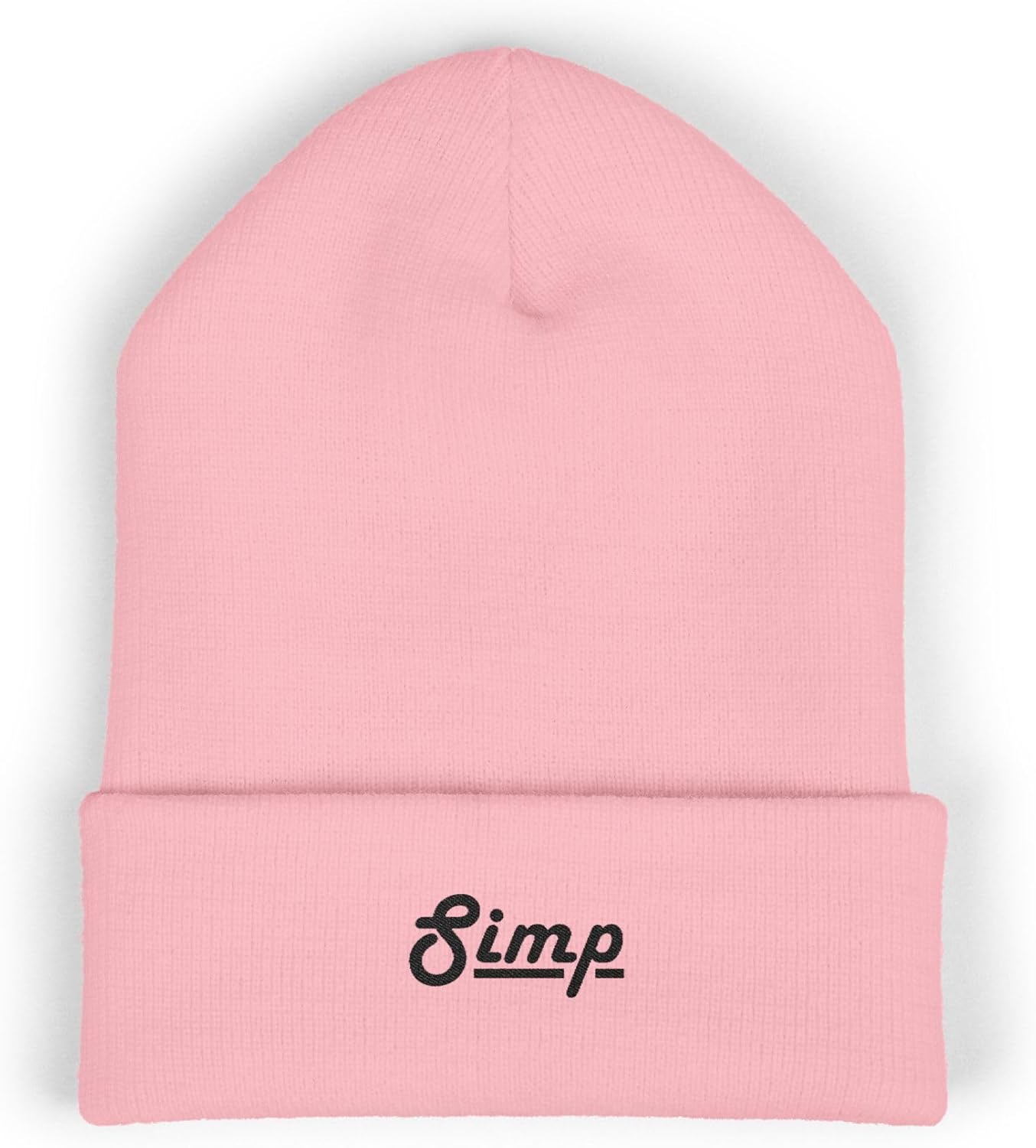 Premium Classic Cuffed Beanie Hat - Simp Embroidered Message