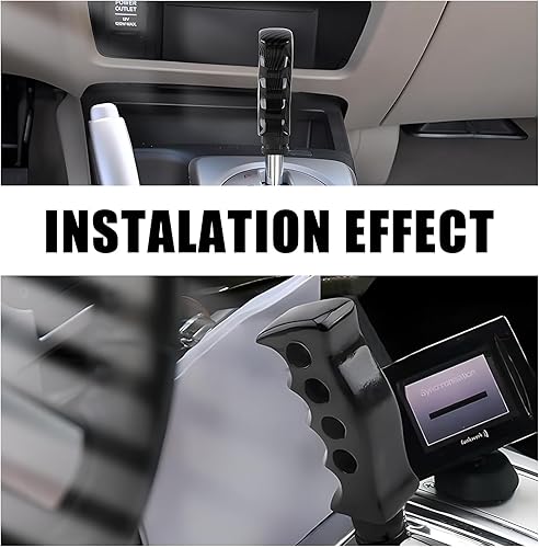 Miniatura 6 de yvshy 1 cabezal de palanca de cambios para automóvil, 1.96 x 4.72 pulgadas, mango de cuchillo de cuatro agujeros, cabeza de palanca de cambios