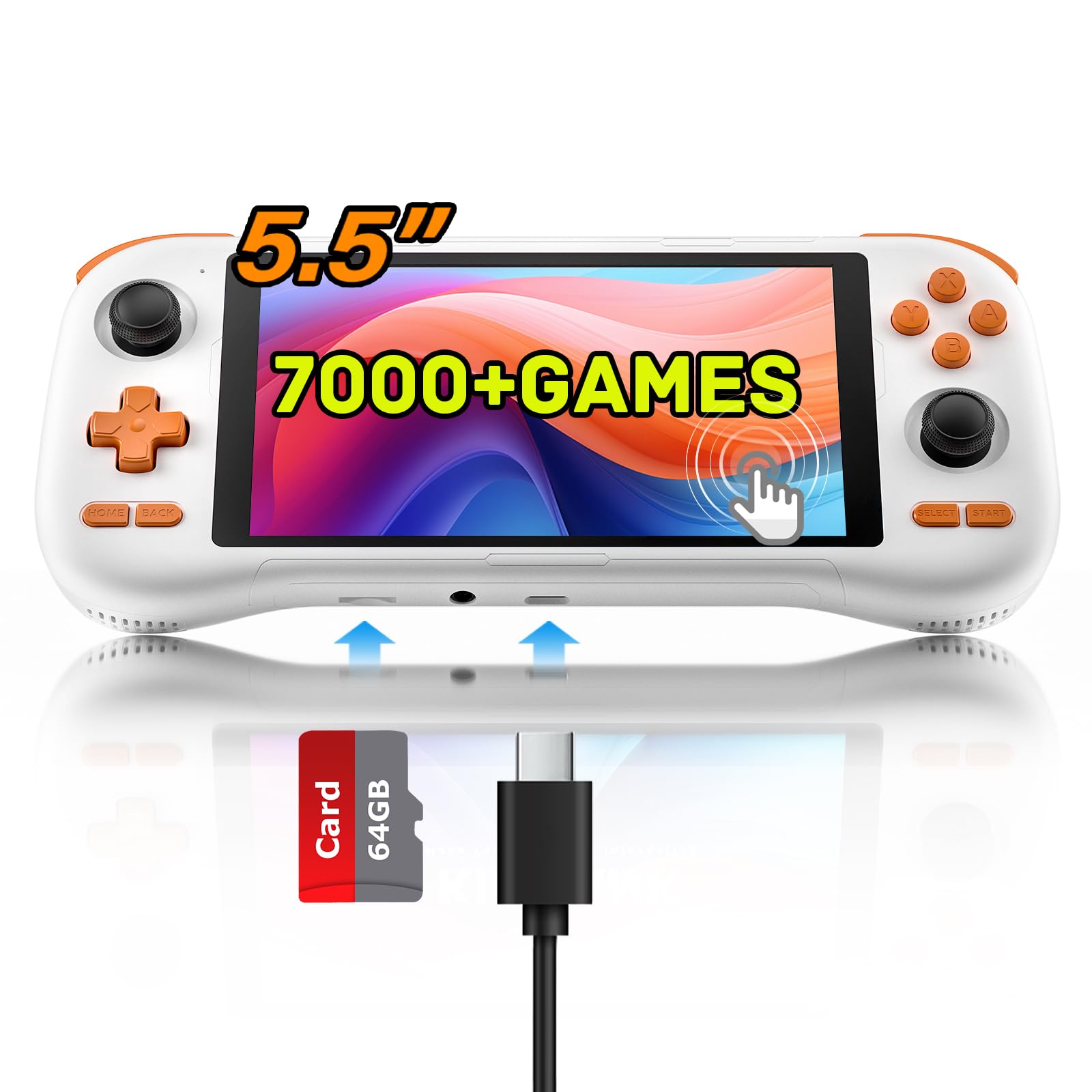 KINHANK K56 + 64gbマイクロSD　中華エミュレーターゲーム機 Amazon.com: Kinhank K56 Retro Handheld Game Console Built-in
