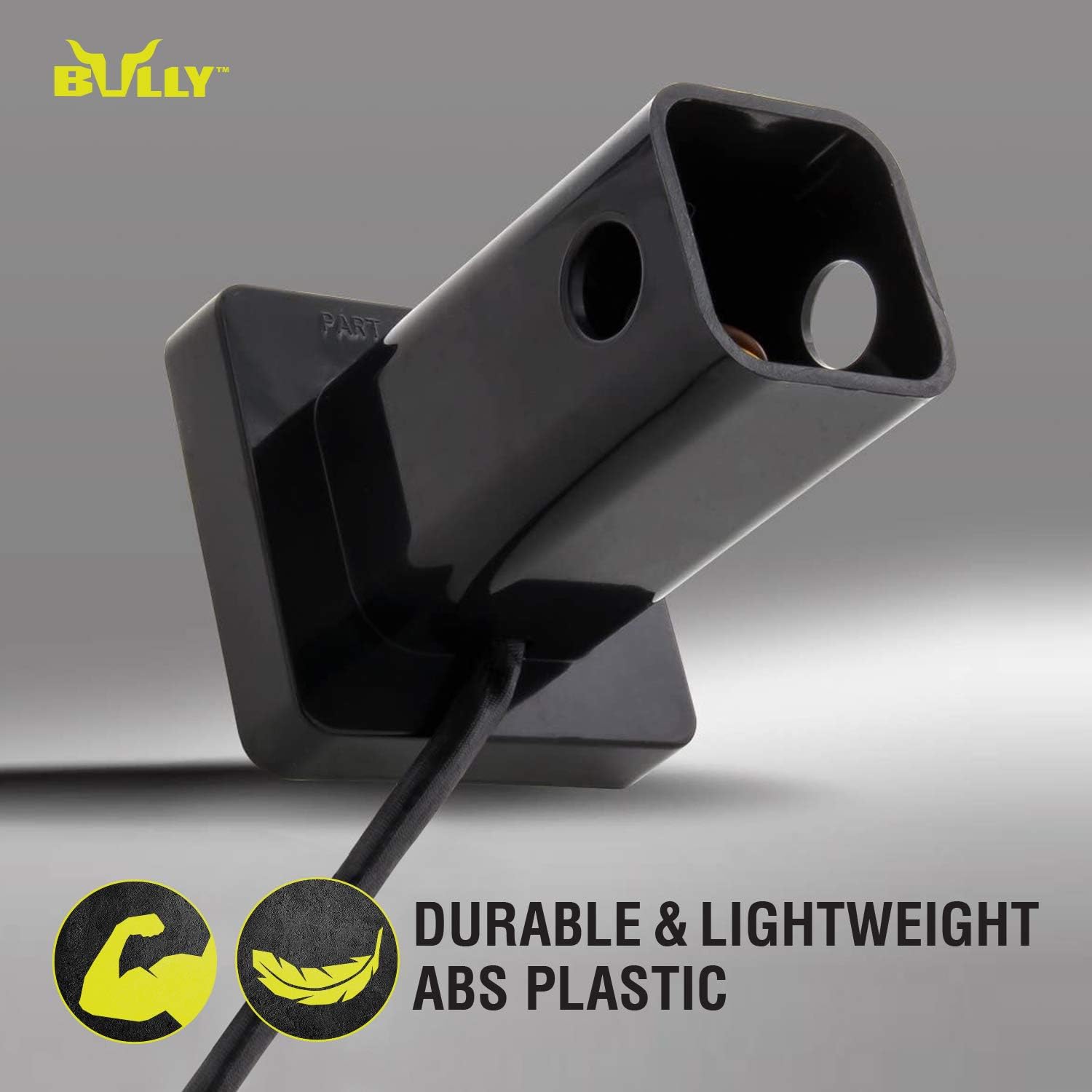 Bully - CR007C CR-007C Chevrolet Tow Hitch Cover/Receiver Trailer Plug in Black with LED Brake Light Chevrolet Logo Emblem - Car, Truck and SUV Accessories - Genuine License Products, 2 inch