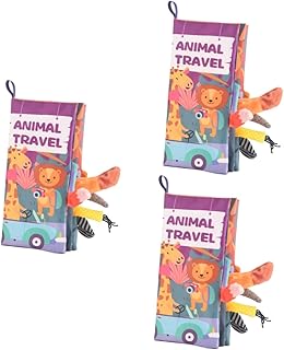 ibasenice 3 Peças Brinquedos De Livro De Pano Para Brinquedos Infantis De Cérebro Brinquedos Educativos Para Crianças Livros De Pano Para Bebês Livros De Pano Enrugados Brinquedos Livro De
