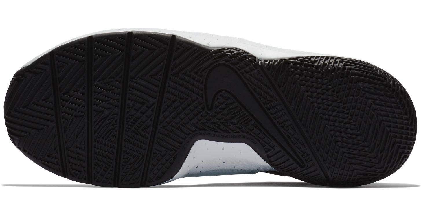 Nike Team Hustle D 8 JDI (PS) (12 M US Little Kid, White/Black-Lt Crimson)