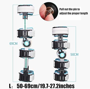 Adjustable Knee Brace Support Adjustable Knee Brace for Men Women Hinged ROM Knee Brace Support Stabilizer Extremity Immobilization Bracket One-Click Lock Left Right Leg