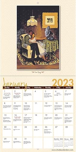 Miniatura 3 de Calendario mensual de pared afroamericano 2024, Shades of Color The Art of Annie Lee, destacando la cultura negra a través del hermoso arte, 12 x 12
