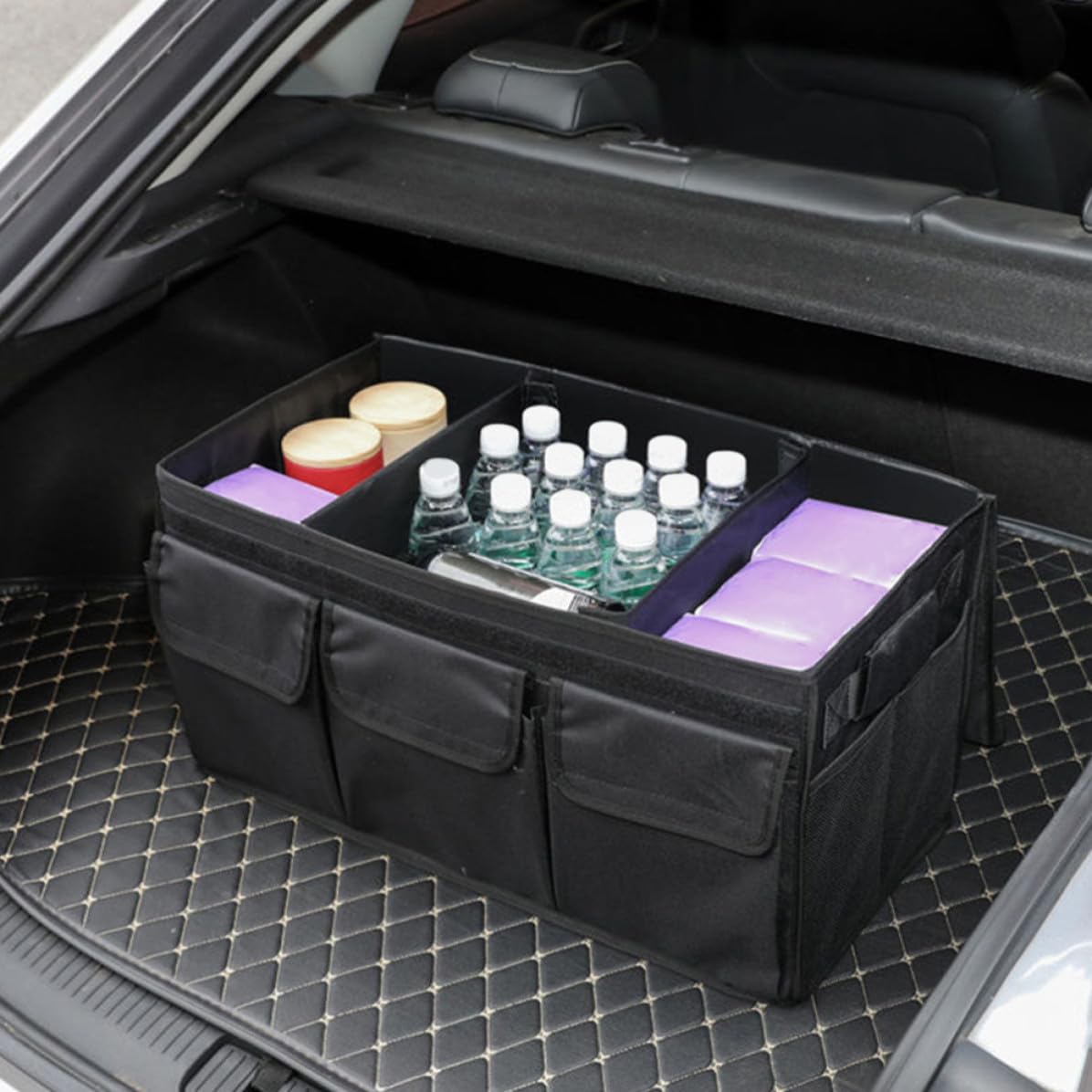 DECHOUS Car Trunk Storage Box Organizzatore per Bagagliaio Auto Pieghevole Oxford Nero, Grande Capacità, per Uso Domestico e Bagagliaio Auto