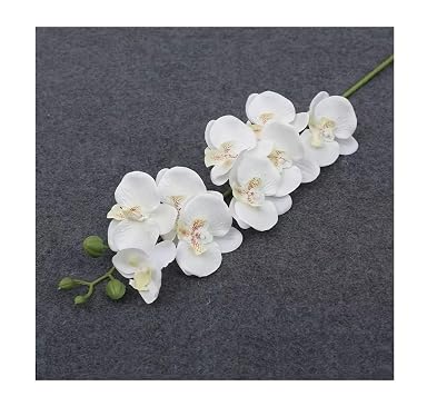 SPHINX Artificial Orchid Stick 9 Flower Heads–69 cm Phalaenopsis Faux Flower for Home Decor, Table Centerpiece, Wedding, Hamper, Trousseau, Gift Inserts, Realistic Floral Decoration- (3, White)