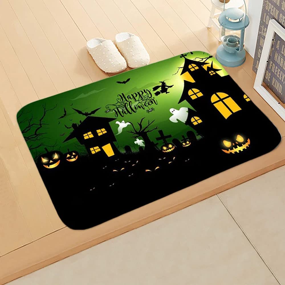 Tapis de sol Halloween absorbant Patronome pour sécuriser la cuisine et la salle de bains