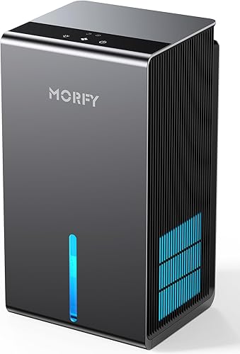 MORFY Deshumidificador, pequeño deshumidificador para dormitorio, baño, caravana con apagado automático, deshumidificadores silenciosos compactos