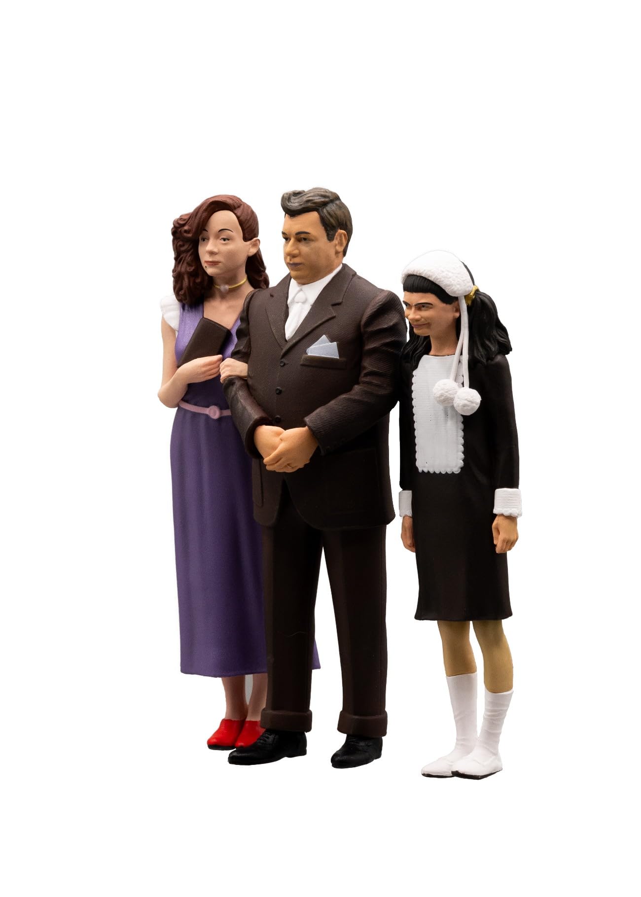 FANTOZZI - Ragionier Ugo Fantozzi Family Pina and Mariangela - Film Scene - PVC Collectible Figure Statue - Height 10 cm - Image 2