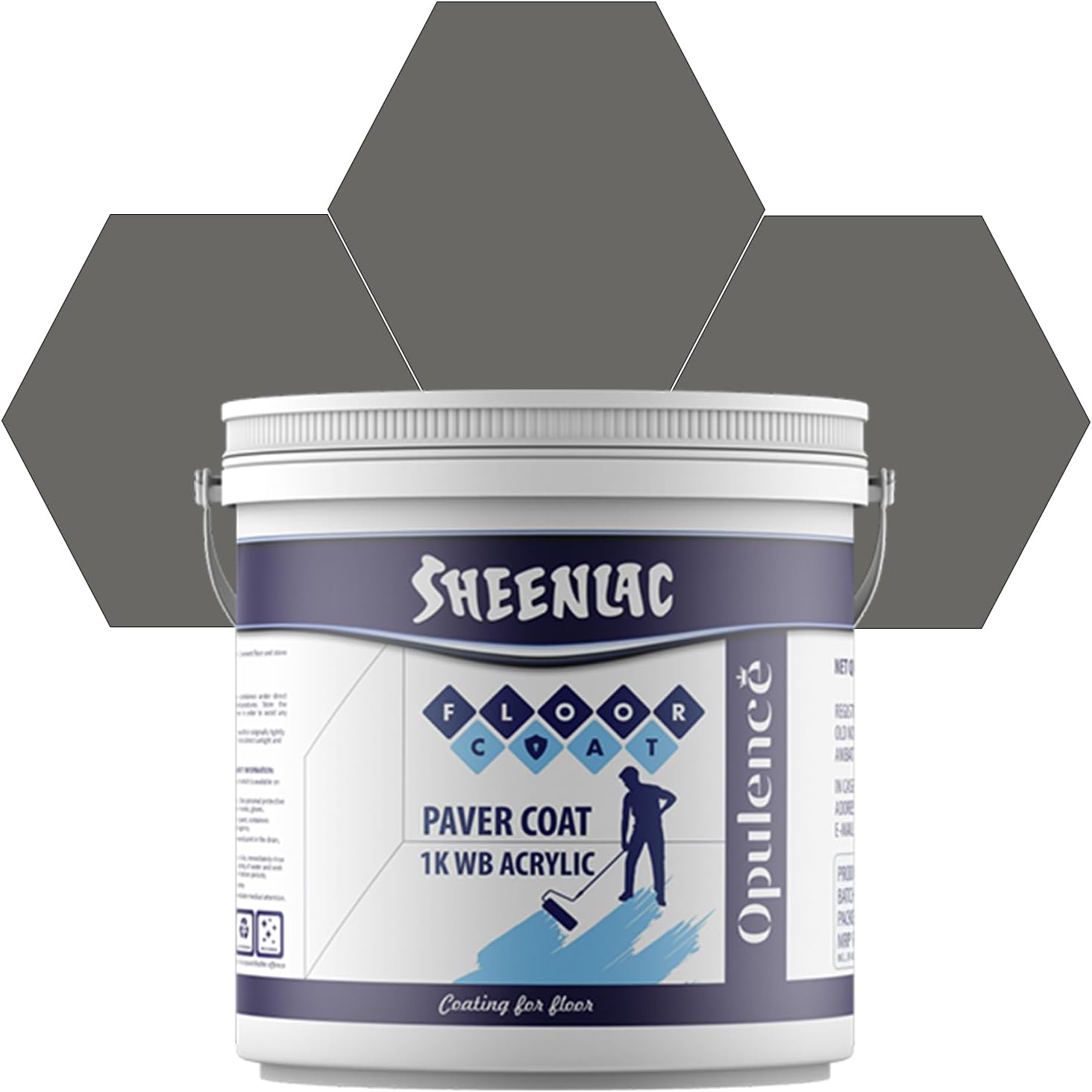 - SHEENLAC Floor Paver Coat Paint, Multi-Color Paver Coat Paint Durable, Weather-Resistant Outdoor Concrete & Stone Coating for Patios. (WB ACR GUN METAL)