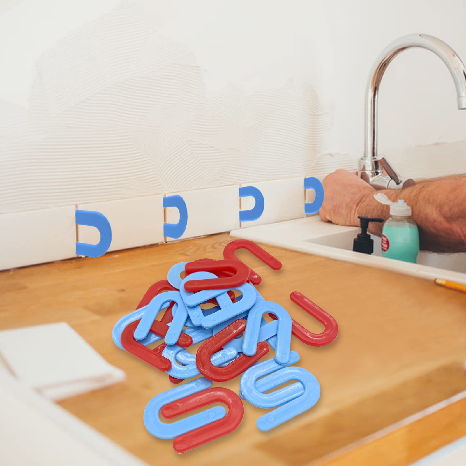 Tile Shims - 200 Pack Red & Blue Spacers -3