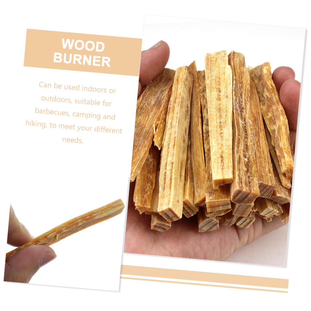 Herramientas de Madera para Encender Incendios de Forma Instantánea Bolsa para Camping al Aire Libre y Llama Estable, Utensilios Prácticos para Supervivencia