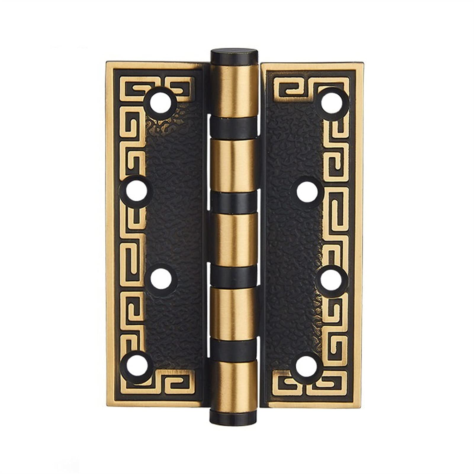 Shundeed One Color European Style Carved Door Hinge, Pure Copper Silent Bearing Door Hinge, Used For Bedroom Door, Bathroom Door, Etc.(5Inch)