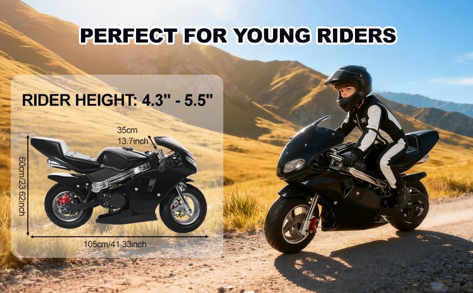HEVIRGO 50cc Pocket Rocket Bike