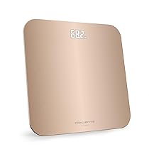 Rowenta Classic 2.0, Bilancia con Schermo Invisibile LED Facile da Leggere, Capacità 180kg, Design Moderno e Funzioni Intelligenti, AutoAccensione e Spegnimento Automatico, Colore Dune Metal, BS1900V0