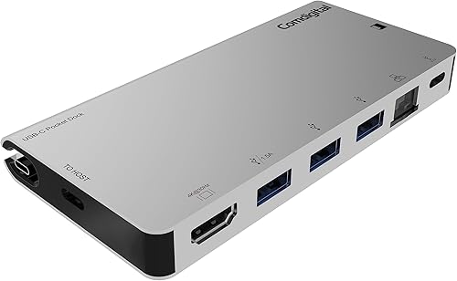 Hub USB C, 8 en 1 USB-C Pocket Dock 810 (entrega de energía de 100 W, equipado con dos especificaciones de cables de conexión (compatible con PXE,
