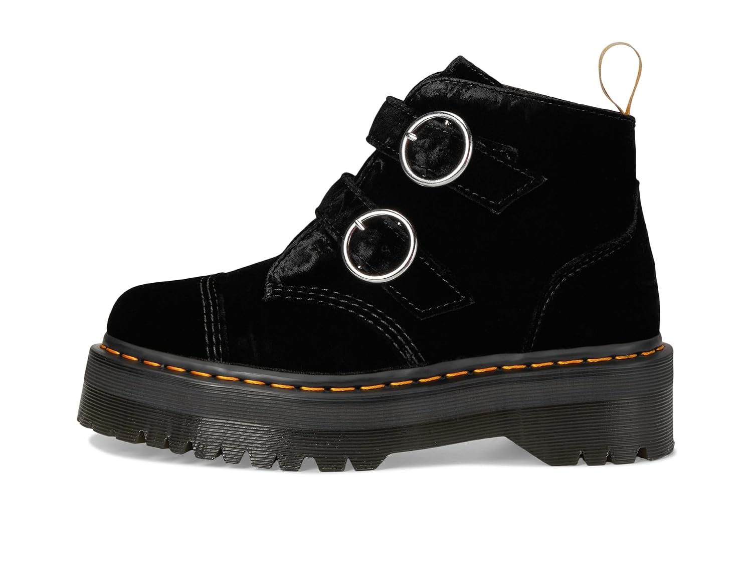 Dr. Martens Vegan Devon Velvet Platform Boots - thumbnail 4