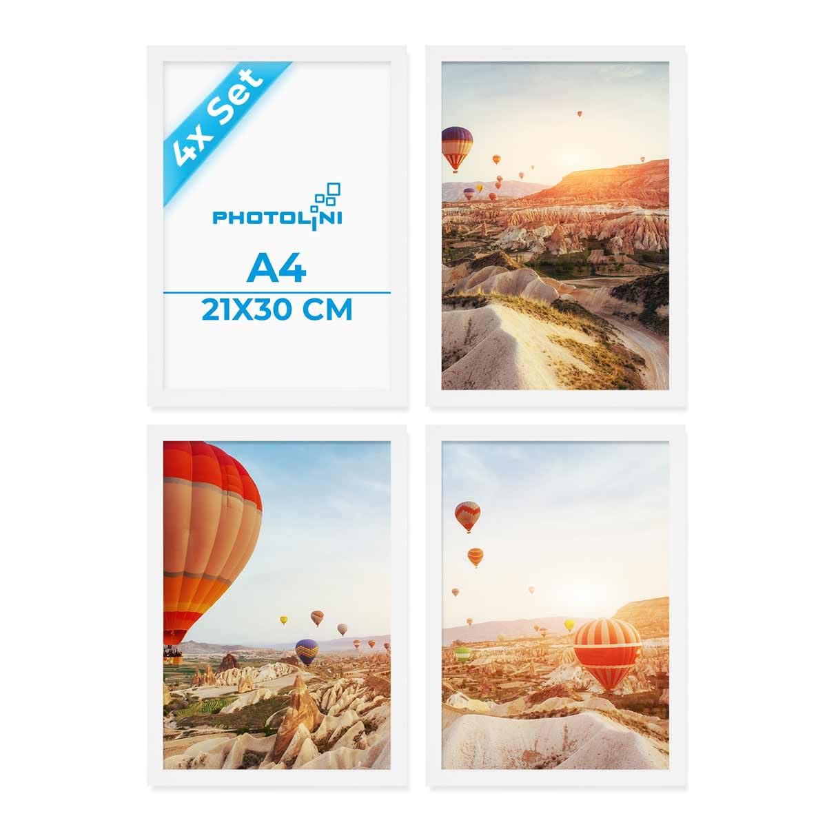 Santorini Cornici In Legno Per Foto A4 – Set Da 2, Bianco, Plexiglass Infrangibile, 21x30 Cm - 4