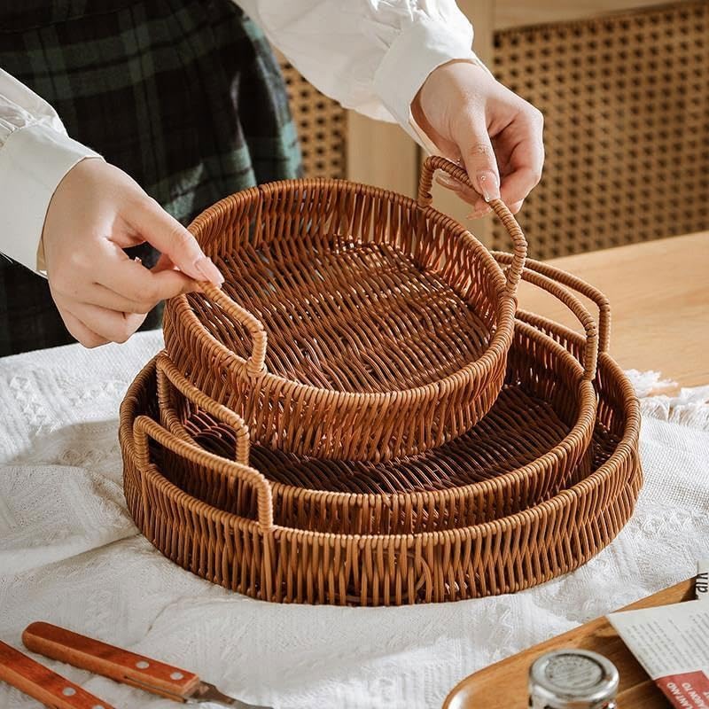 Multiuso Vassoio porta torta da soggiorno con cesto di frutta