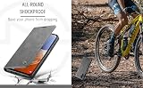Chocoyi skórzane etui do Samsung Galaxy A14 5G, etui ze skóry PU, magnetyczne zamknięcie, szczeliny na karty, funkcja wsparcia. - Szary