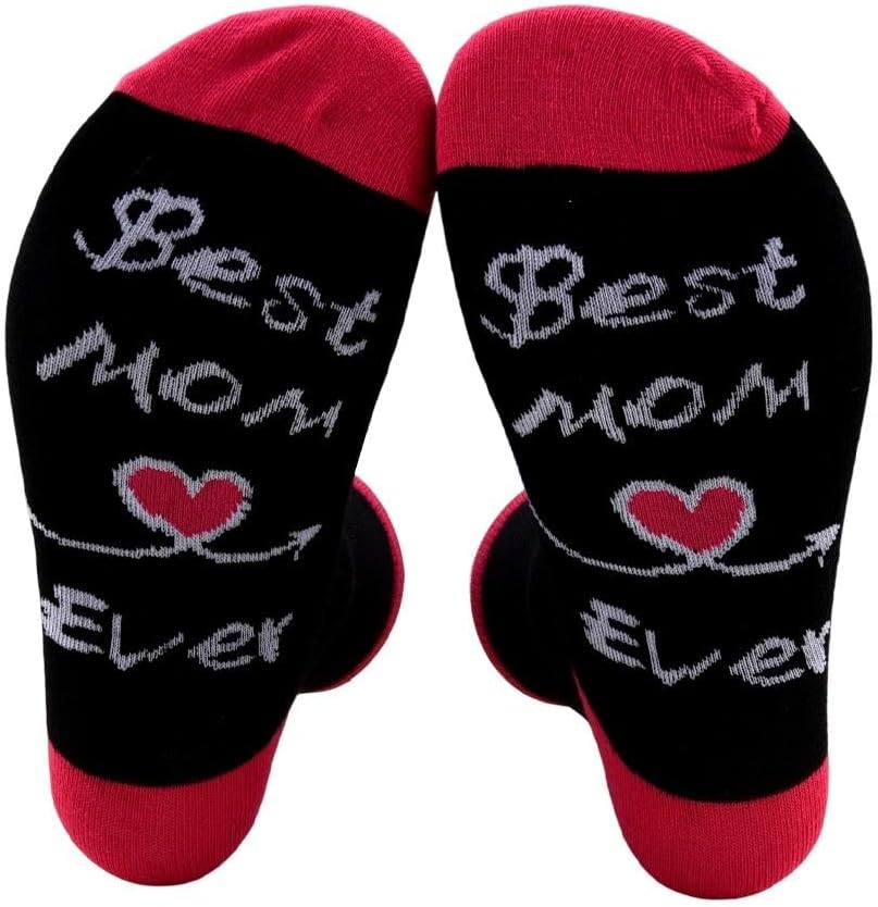 YangQian Mother Fathers Day Gift Socks for Dad Mom Engraved Bday Gifts from Son Daughter Mommy Daddy Accessories Sock Stuff