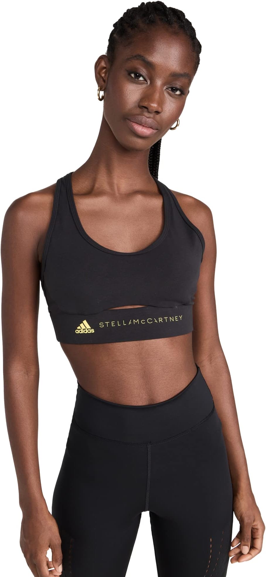 Stella McCartneyadidas Truestrength Yoga Medium Support Sports Bra HG6846 Black XS