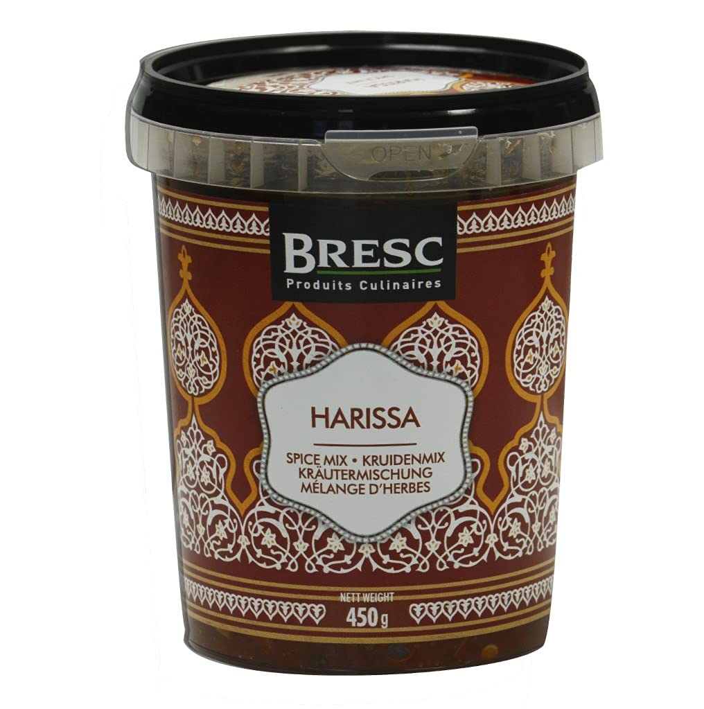Bresc Harissa - 6x 450g - vegane Gewürz-Paste, authentisch nordafrikanisch pikante Kräutermischung für Fleisch- und Gemüse-Gerichte, Spice Mix mit Chili und Knoblauch