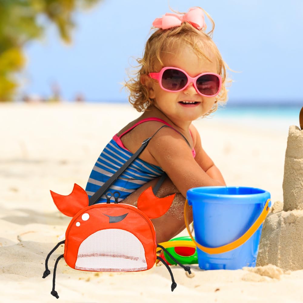 Borsa A Spalla A Forma Di Granchio - Borsa Da Spiaggia Giocosa E Leggera Per Bambini Con Cinghia Regolabile