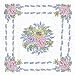 Tobin Stamped Quilt Blocks Cross Stitch Kit, 18 by 18-Inch, Floral Bouquet, White, 6 Per Package