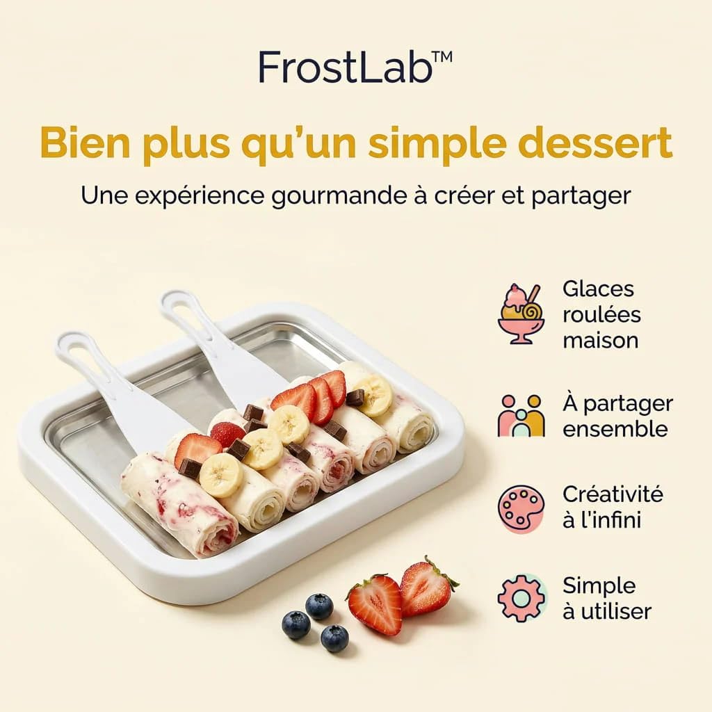 FrostLab – Le dessert qui devient une expérience Machine à glace pilée au yaourt maison