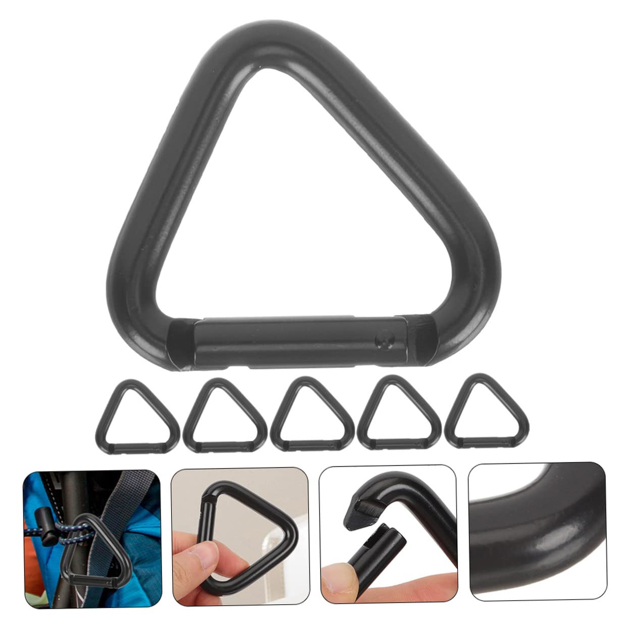 6pcs Heavy Duty Carabiner Clip for Outdoor Activities Locking Carabiner Clip Hammock Carabiner Hook Buckles