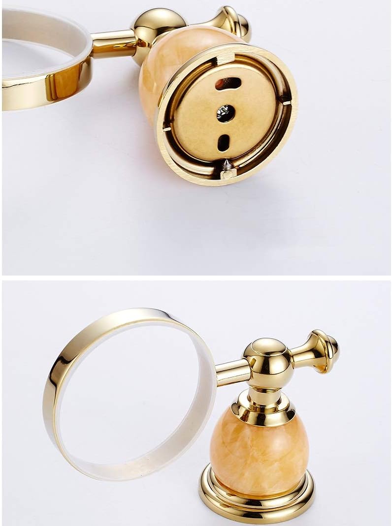 Toilet Jade Rose Gold Brush Holder Set Bathroom Antique Hardware Pendant image 2