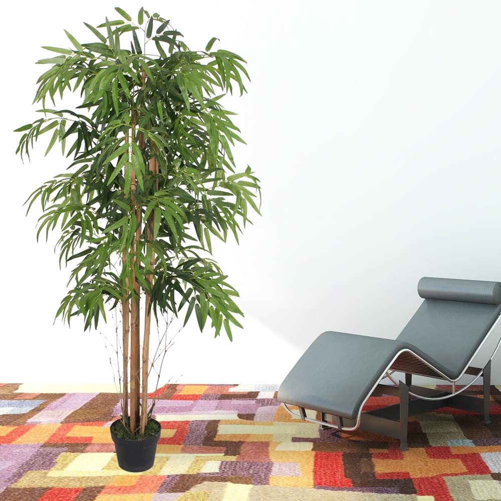 Bambou Plante Artificielle Artificiel Plastique 150cm Decovego