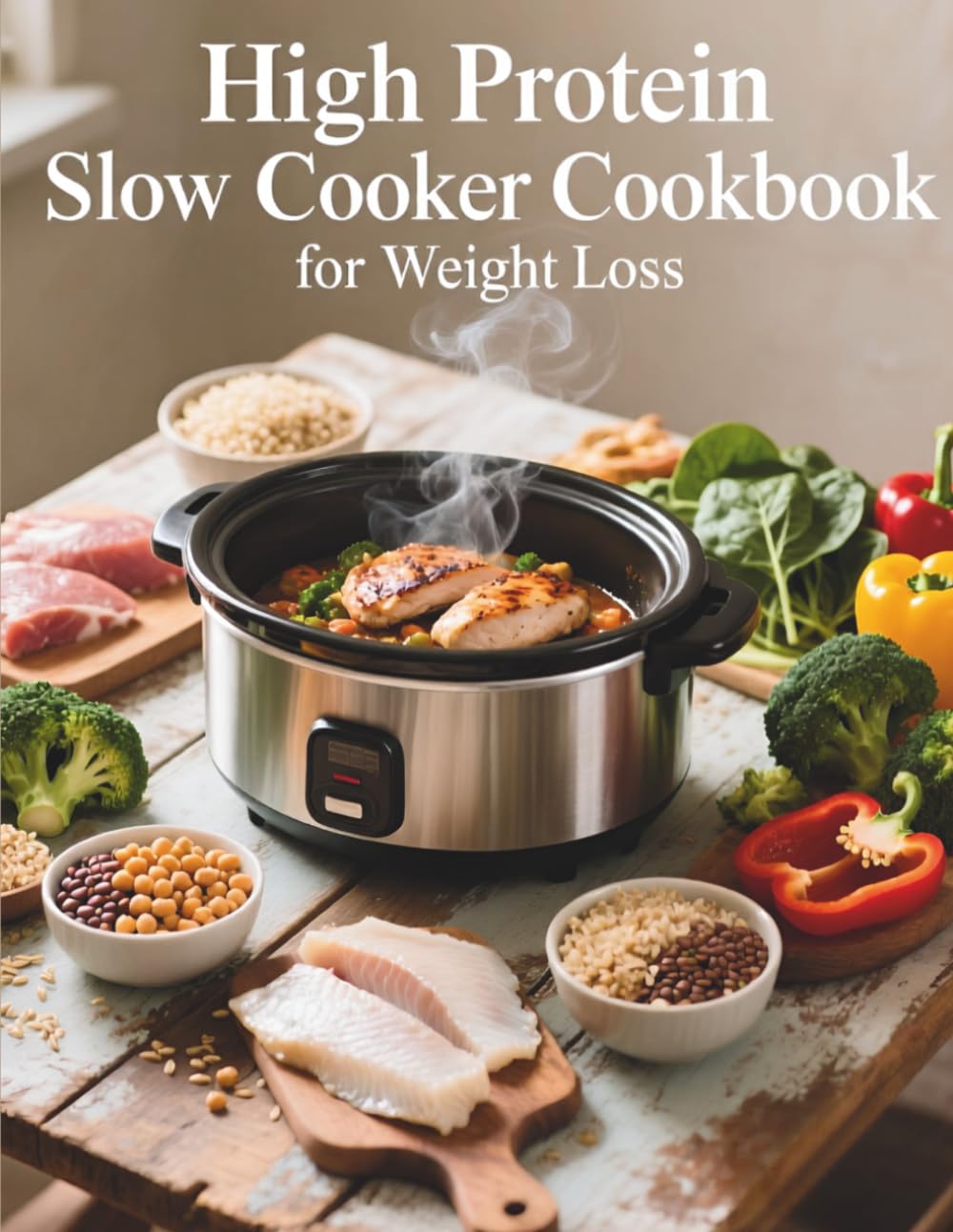 High Protein Slow Cooker Cookbook for Weight Loss: 64 Slimming Low-Carb Meals to Burn Fat, Stay Full, and Never Give Up Flavor