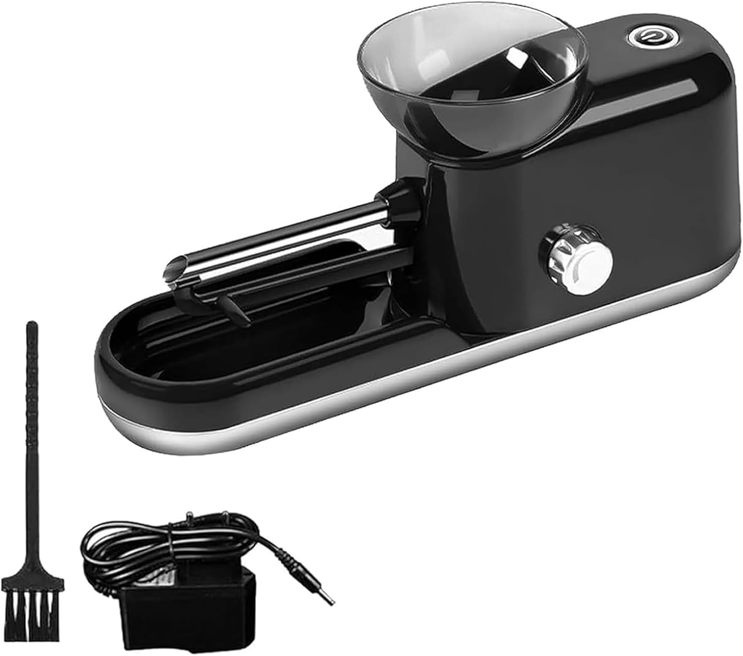 Electric Cigarette Making Machine, Portable Upgrade Tobacco Roller Maker, Automatic Cone Rolling Machine with Dual Purpose (Black)