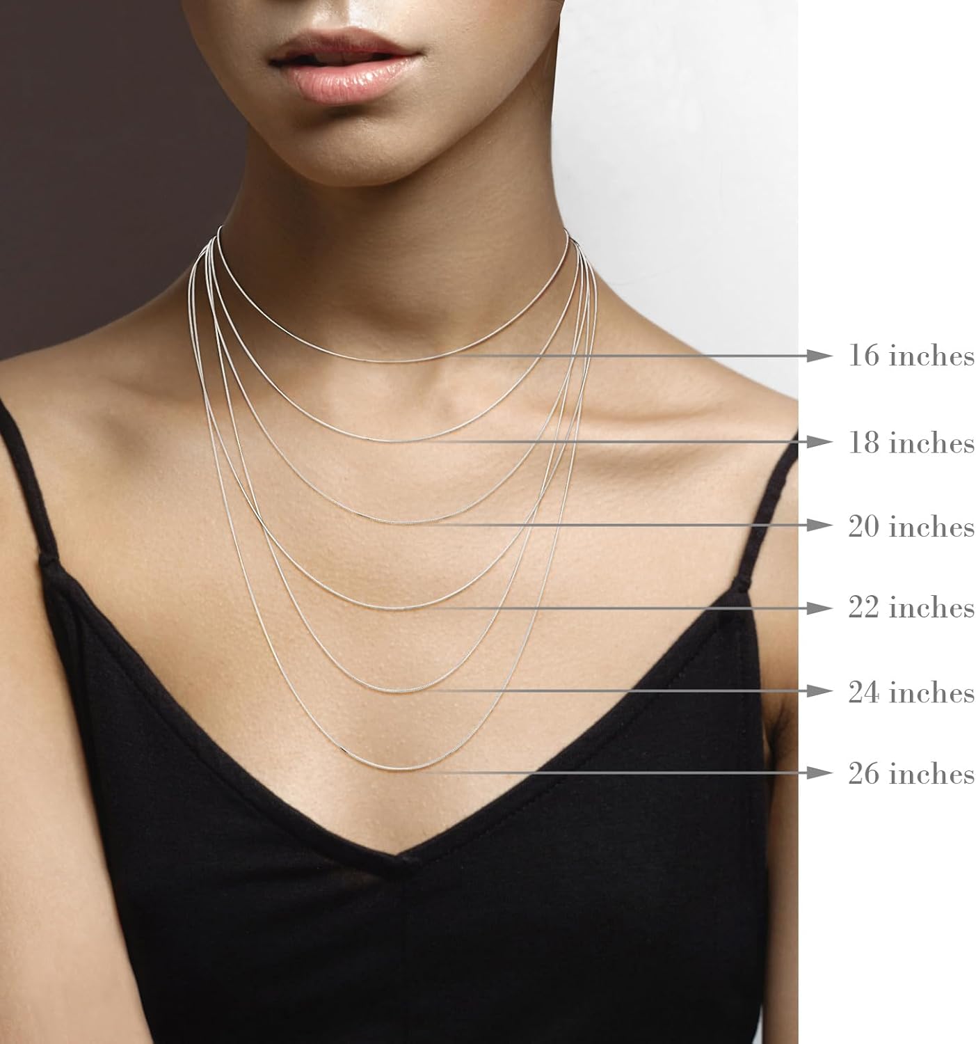 Miabella 925 Sterling Silver, 18K Gold Plated Italian 0.7mm Diamond Cut Round Snake Chain Necklace for Women Made in Italy