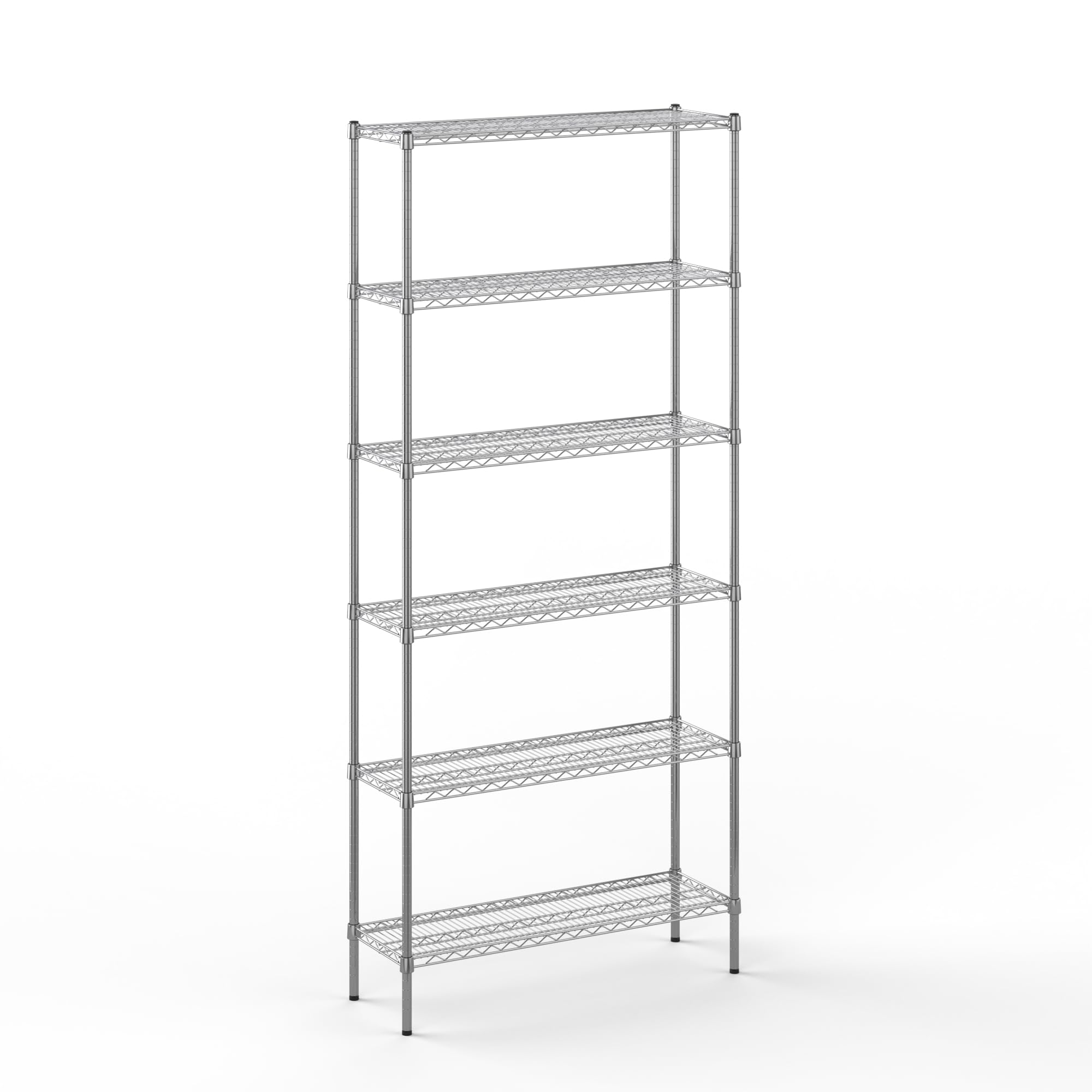 14" Deep x 42" Wide x 96" Height Wire Shelving Kit | 6-Tier | NSF Commercial Storage Rack Unit