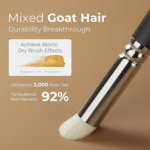 Miniatura 3 de Nicpro Pinceles de pintura en miniatura - Juego de 21 pinceles de pintura modelo para acuarela acrílica, pincel de pintura de detalle, pincel seco