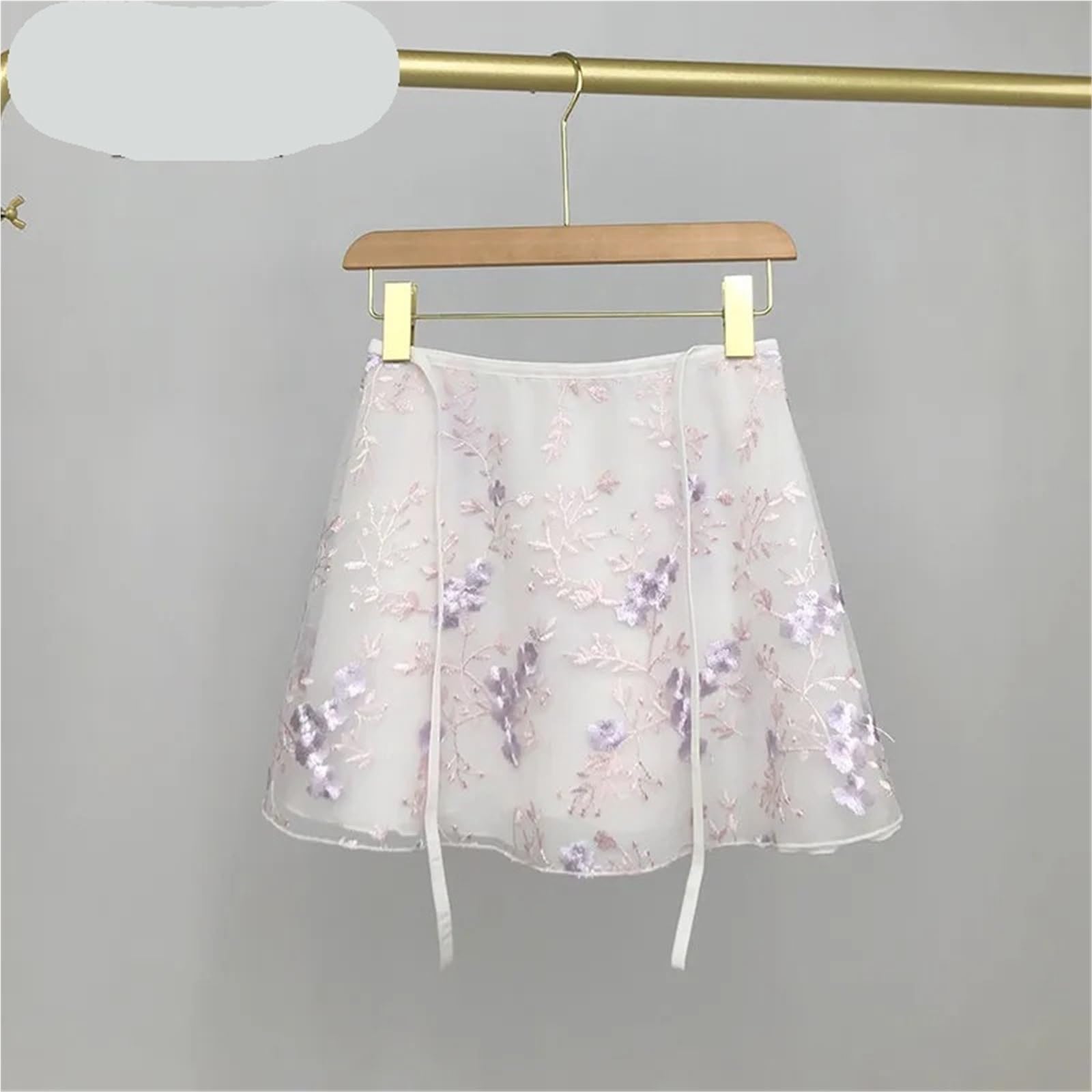 Jupe Courte de Ballet, Grande Fleur, Broderie Double Couche