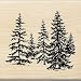 Inkadinkado Pine Tree Wood Stamp for Arts and Crafts, 2.25'' W x 2.5'' L