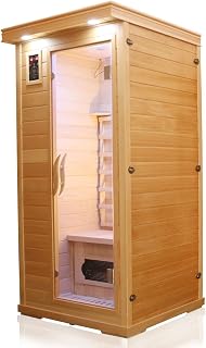 Luxus LED Infrarotsauna 90x90cm Sauna Infrarotkabine Wärmekabine Modell 2024
