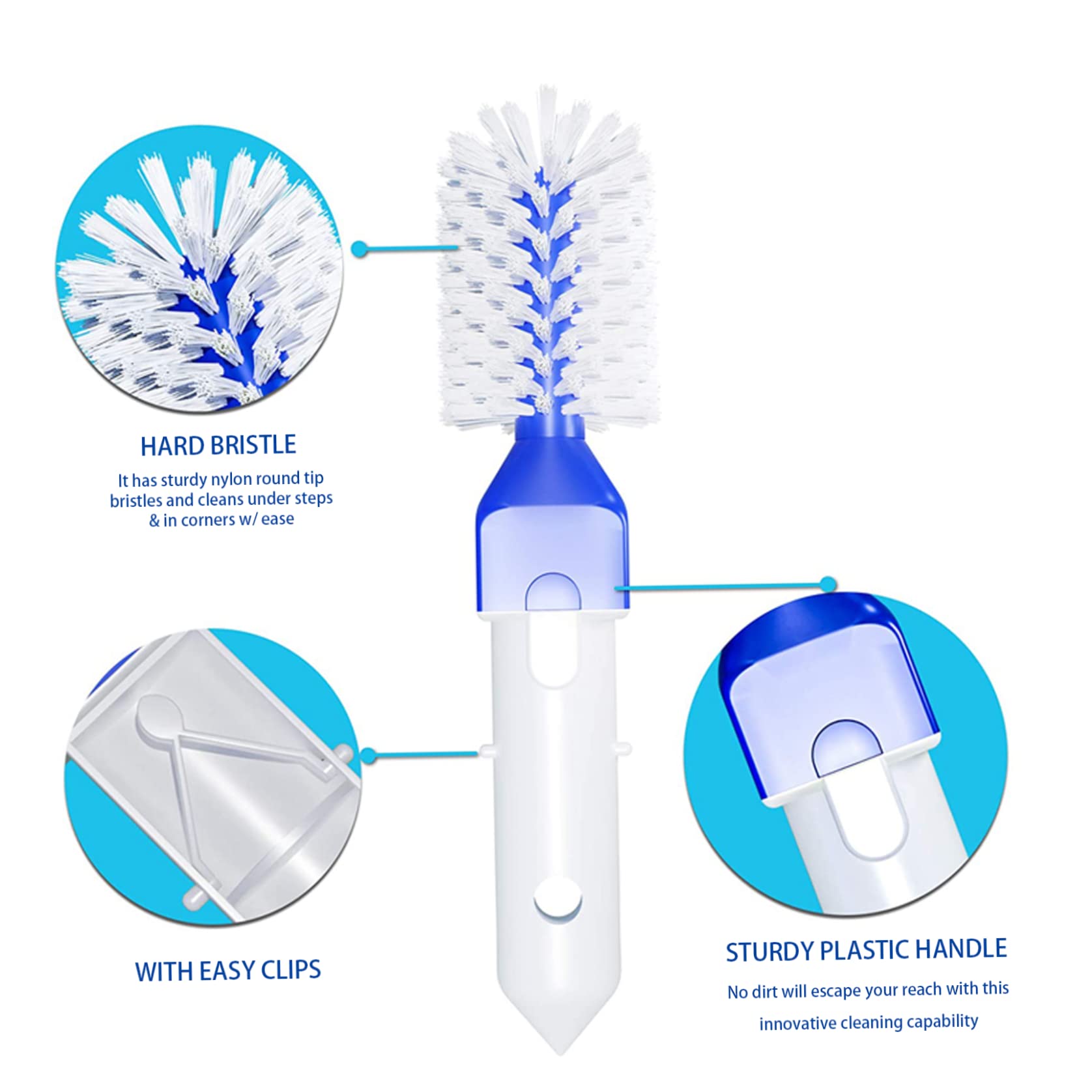 Spazzola Per Gradini E Angoli Della Piscina Con Impugnatura Girevole A 180 Gradi Per Piscine Fuori Terra E Interrate Spa Vasche Idromassag~p152589231 - Foto 10