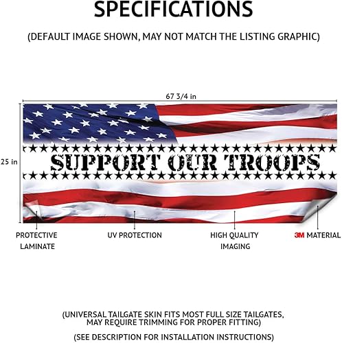 Miniatura 2 de Adhesivo para puerta trasera de camión American Honor We The People, gráficos MightySkins, material de grado profesional 3M, ajuste universal para