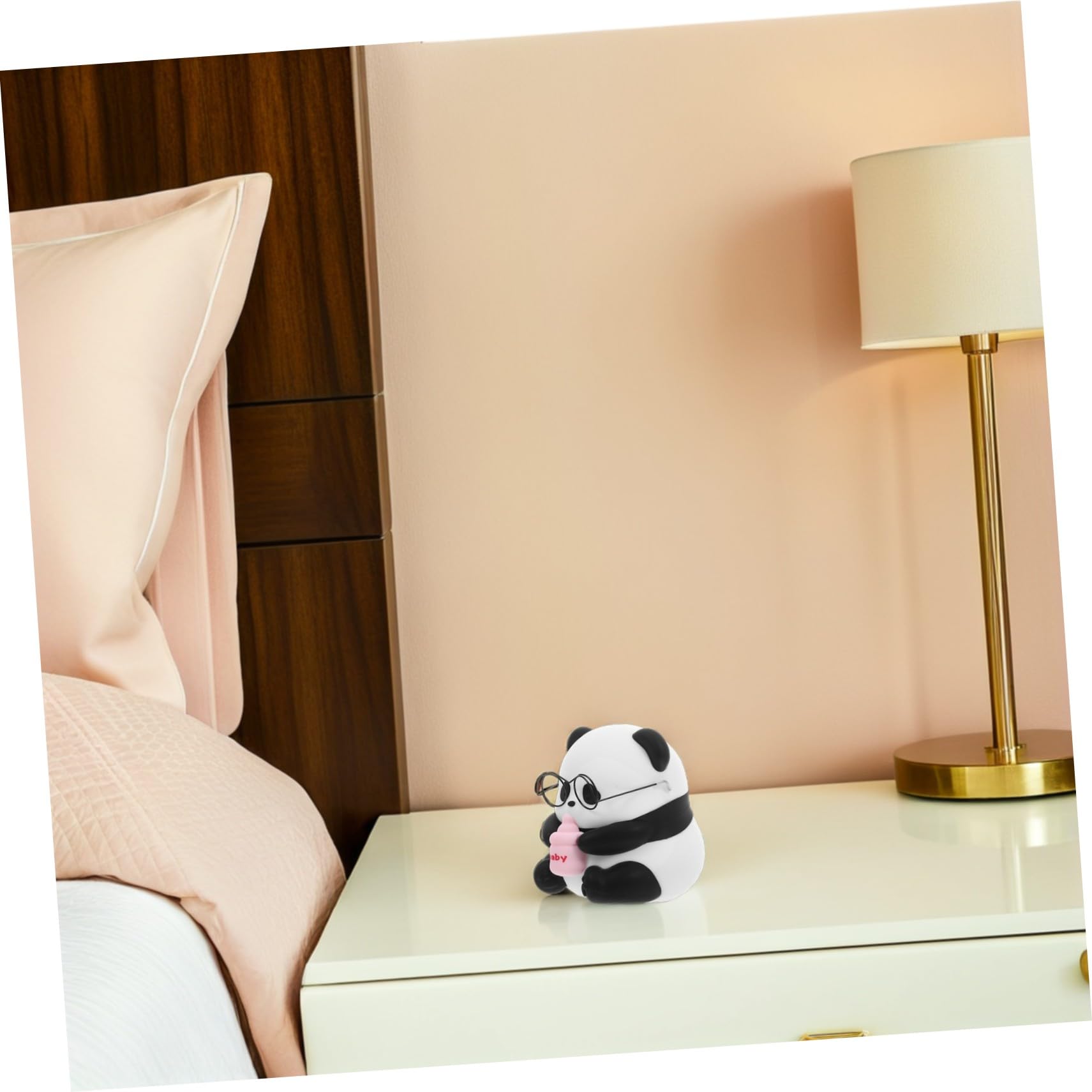 NUOBESTY Lámpara de Noche Infantil de Silicona Recargable con Luz LED Diseño de Panda y Seguro para Dormitorios y Escritorios Luz Portátil