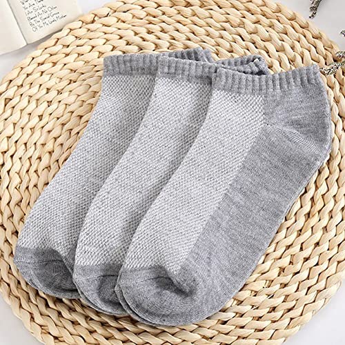 Bluelans Ankle Socks Athletic Socks Running Socks Low Cut Sports Socks for Men and Women Grey3