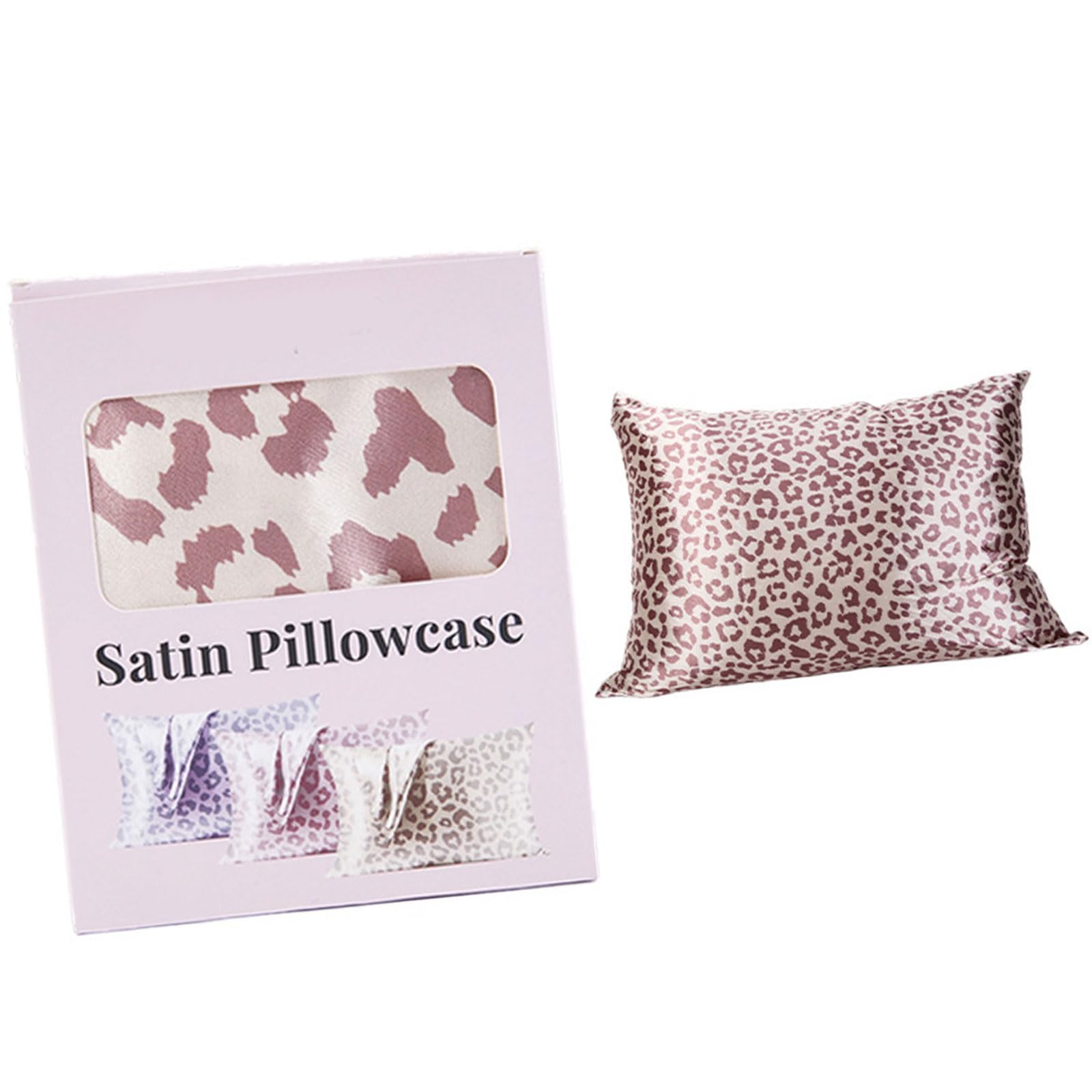 Tsophreniq Fashionable Leopards Pattern Satins Pillow Case for Hair and Skin Cooling Pillowcase Standard Size Machine Washable Satins Pillowcase