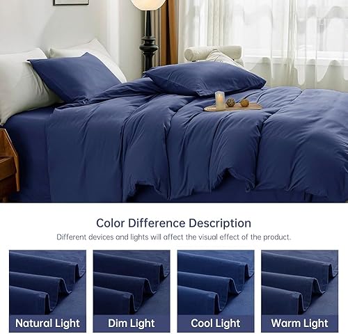 Miniatura 9 de JELLYMONI Funda nórdica de algodón lavado de color sólido con cremallera Clousure