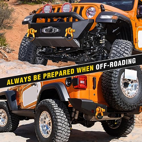 Image of Nilight 2 Pack 3 /4 inch D-Ring Shackle with 7 /8 inch Screw Pin 41,887lbs Break Strength, Heavy Duty Off Road Recovery Shackle with Isolators Washers for Use with Tow Strap, Winch, Off-Road Truck Vehicle