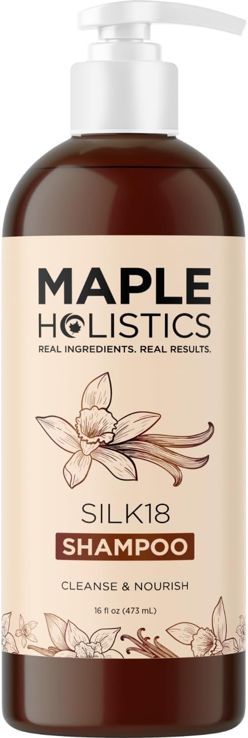 Moisturizing Shampoo for Dry Hair Care - Silk18 Advanced Anti Frizz Ultra Hydrating Shampoo for Color Treated Hair with Silk Amino Acids and Plant Proteins - Sulfate Free Shampoo for Men and Women